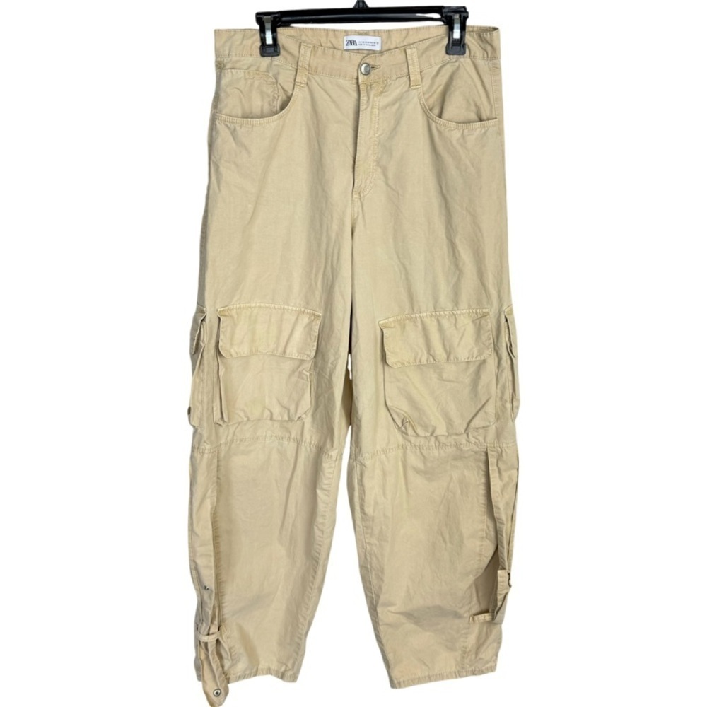 ✅ Zara Straight Leg High Rise Cargo Pants Grunge Street Womens size 8 / 40